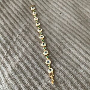 Multi colored gold bracelet